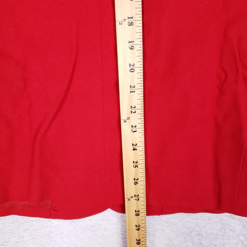 Valerie Stevens Petites Red 100% Pure Wool‎ Double Breasted Blazer Size 10P